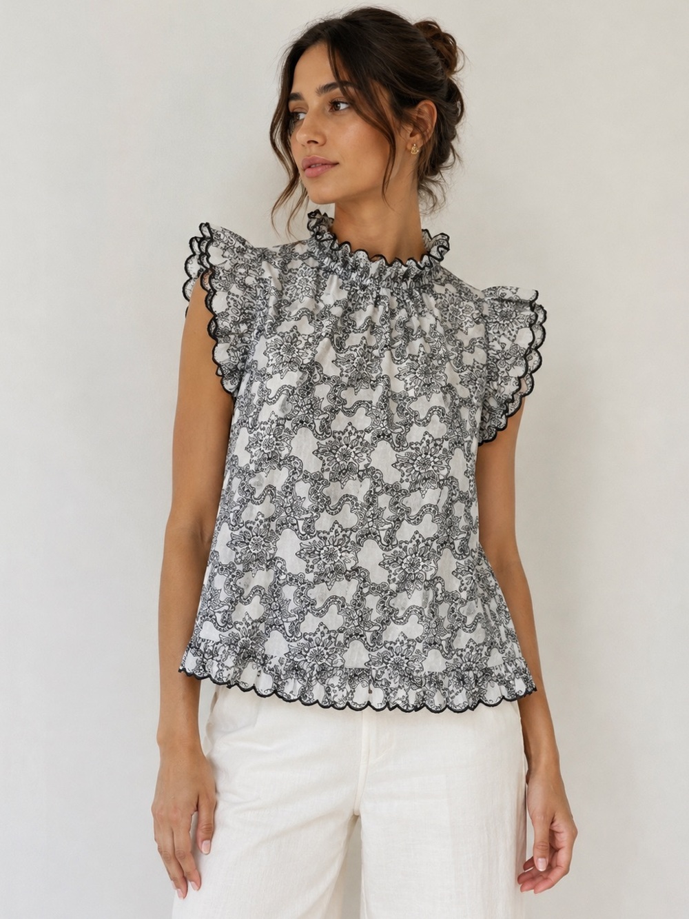 Anthropologie Ruffle Blouse